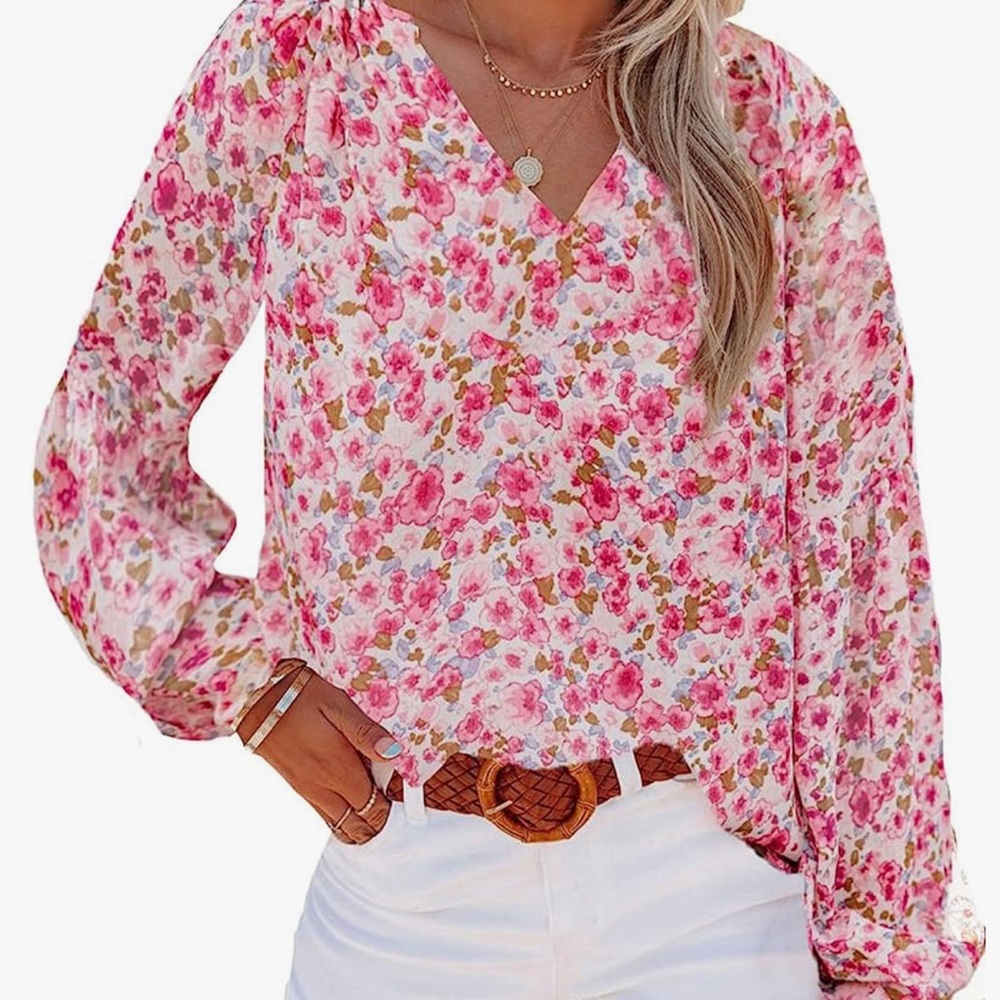 Shewin Women’s Causal BoHo Blouse